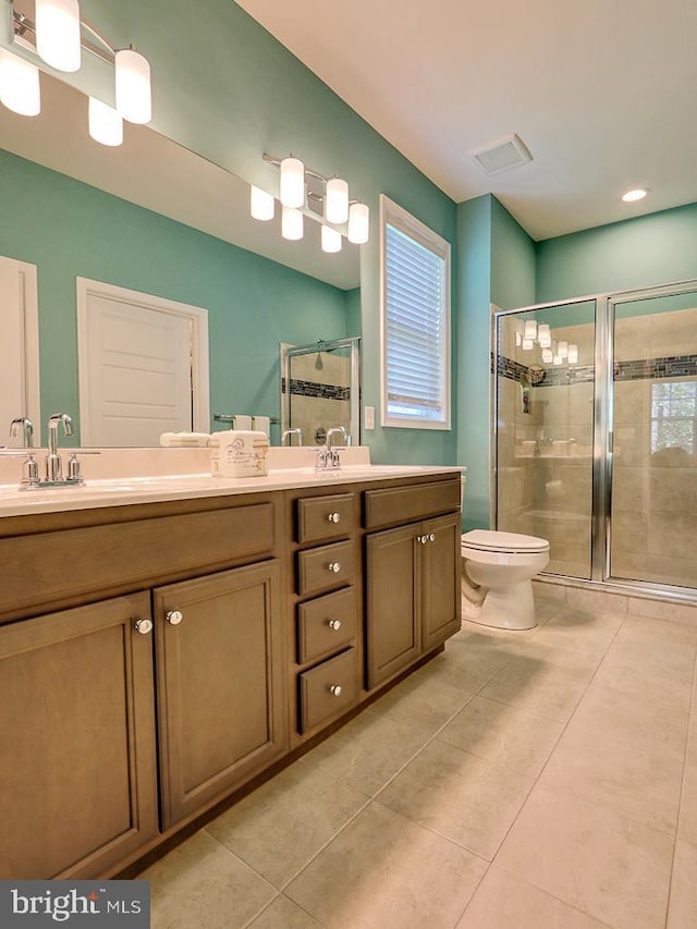 22144 Welches Way, Lewes, DE 19958 - full bath featuring tile patterned flooring, a stall shower, and double vanity