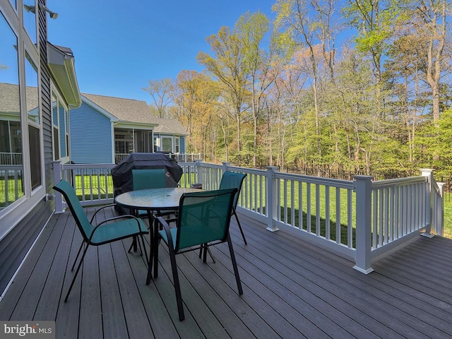 22144 Welches Way, Lewes, DE 19958 - wooden deck featuring outdoor dining area