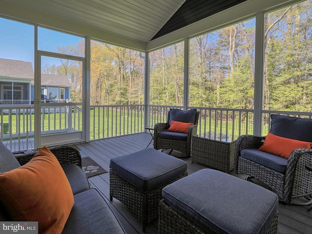 22144 Welches Way, Lewes, DE 19958 - sunroom / solarium with lofted ceiling and outdoor lounge area