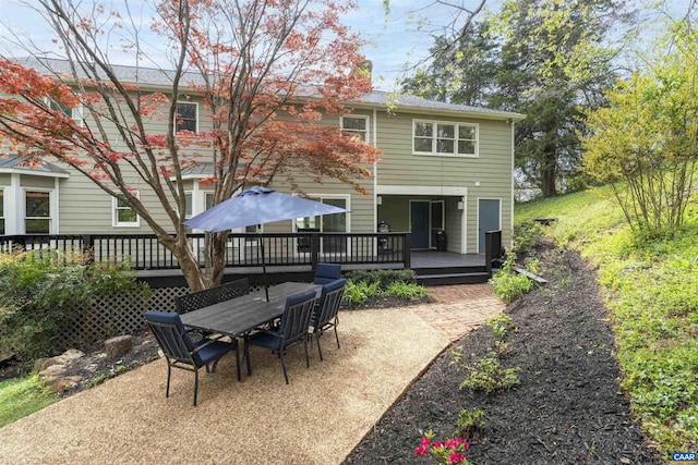1720 Franklin Dr, Charlottesville, VA 22911 - back of house with outdoor dining area, a patio, and a deck
