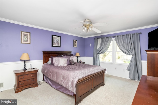 3 David Dr, Ewing, NJ 08638 - carpeted bedroom featuring ornamental molding and ceiling fan