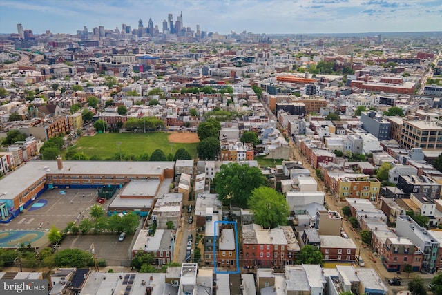 bird's eye view of a skyline view