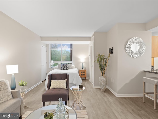 350 G St SW Unit N407, Washington, DC 20024 - bedroom with light wood finished floors and baseboards