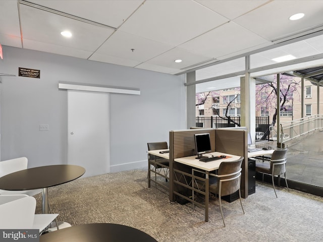 350 G St SW Unit N407, Washington, DC 20024 - carpeted office space with a wealth of natural light, floor to ceiling windows, and recessed lighting
