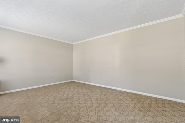 15915 Marlington Dr, Dumfries, VA 22025 - empty room with ornamental molding, baseboards, a textured ceiling, and carpet floors