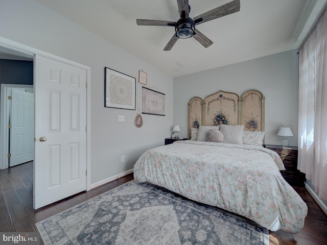 9477 Cromarty Ct, Bristow, VA 20136 - bedroom with baseboards, ceiling fan, and wood finished floors