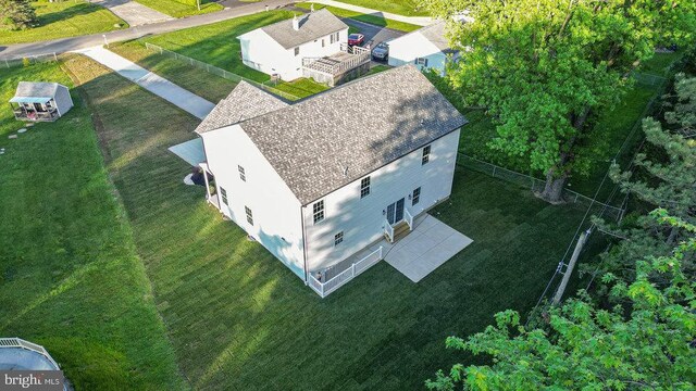 view from above of property