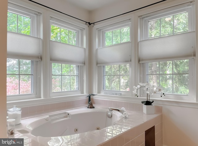 bathroom featuring a whirlpool tub