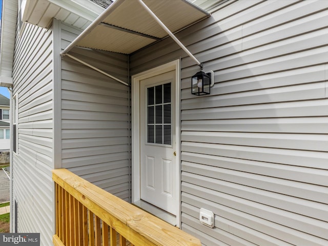 view of doorway to property