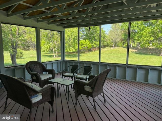 view of sunroom