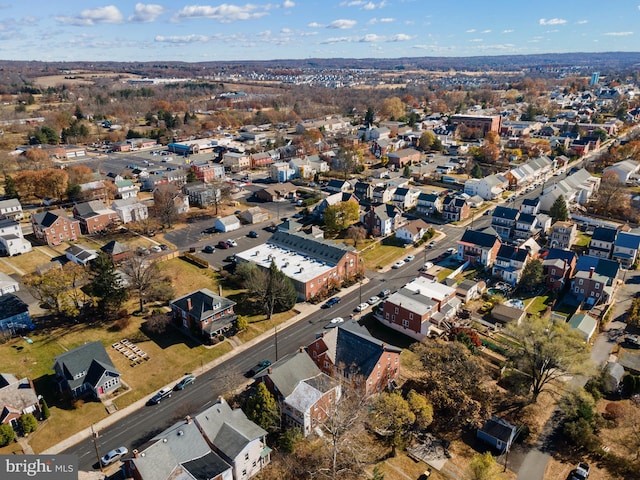 drone / aerial view with a residential view