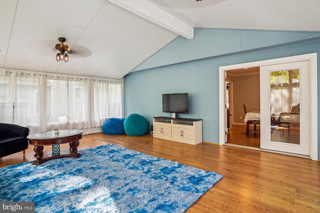 813 Petinot Pl, Stevensville, MD 21666 - living room with a ceiling fan and wood finished floors