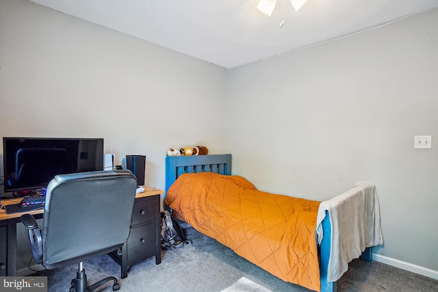 813 Petinot Pl, Stevensville, MD 21666 - carpeted bedroom with an office area and baseboards