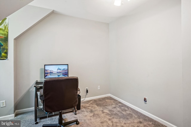 813 Petinot Pl, Stevensville, MD 21666 - home office featuring carpet flooring and baseboards