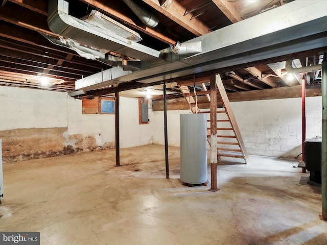 2297 Big Cove Tannery Rd, Big Cove Tannery, PA 17212 - unfinished basement with water heater and electric panel