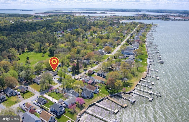 819 Chester River Dr, Grasonville, MD 21638 - aerial view of property's location featuring a nearby body of water and nearby suburban area