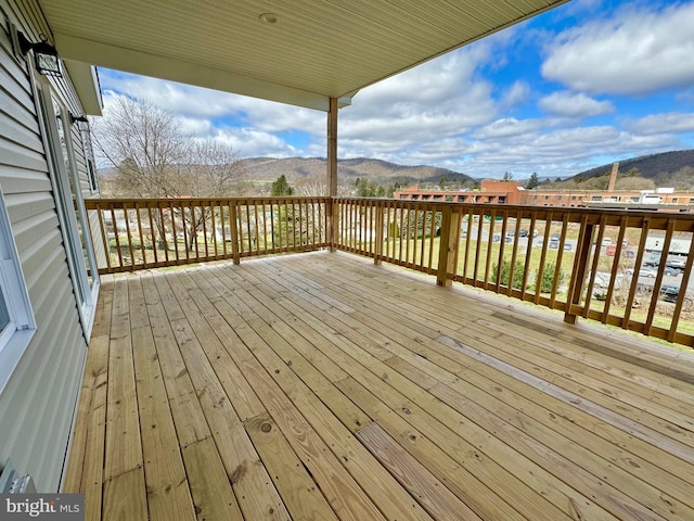531 E High St, Bellefonte, PA 16823 - wooden terrace with a mountain view