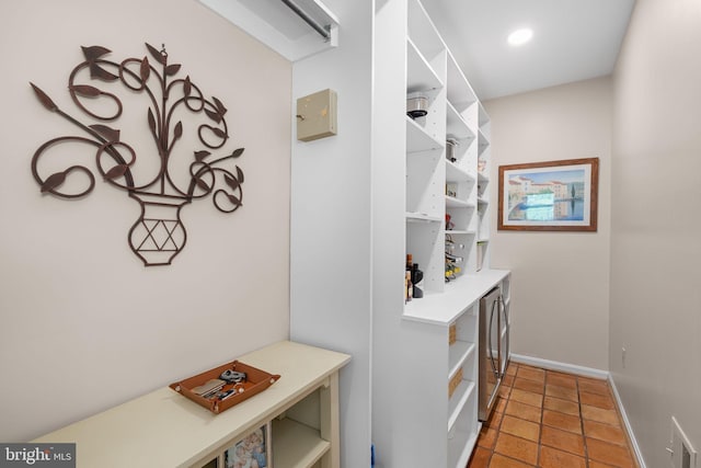 1004 Union Church Rd, Mclean, VA 22102 - interior space featuring baseboards, visible vents, and washer and clothes dryer