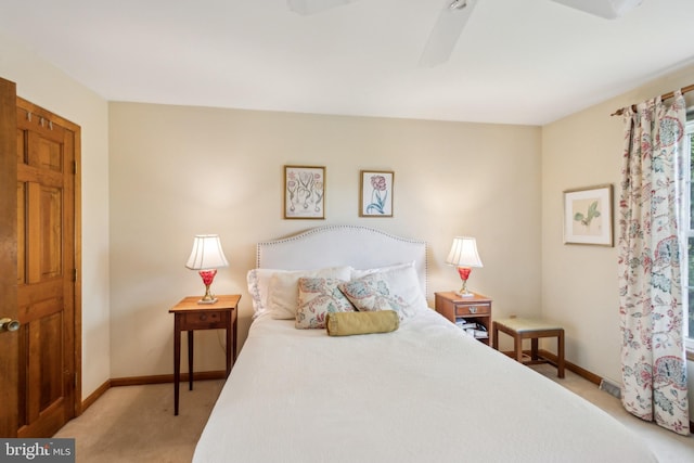 9 Still Run Dr, Mickleton, NJ 08056 - bedroom with baseboards, ceiling fan, and light colored carpet