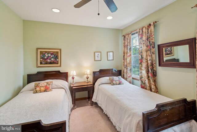 9 Still Run Dr, Mickleton, NJ 08056 - bedroom with recessed lighting, carpet, and ceiling fan