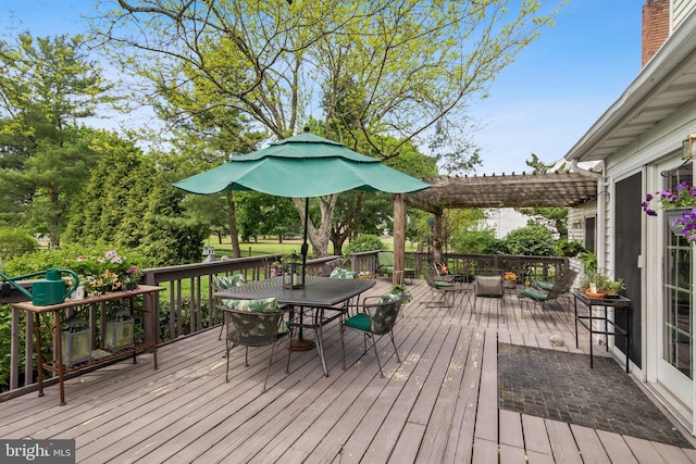 9 Still Run Dr, Mickleton, NJ 08056 - wooden terrace with outdoor dining area