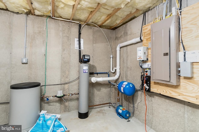 utility room featuring electric panel