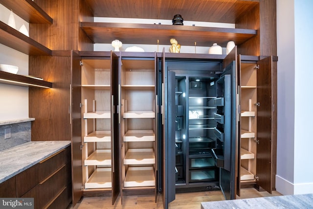 interior space with light wood finished floors