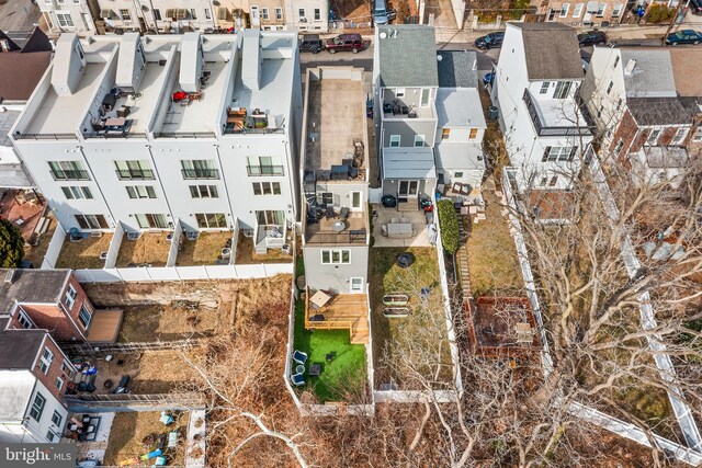 aerial view featuring a residential view