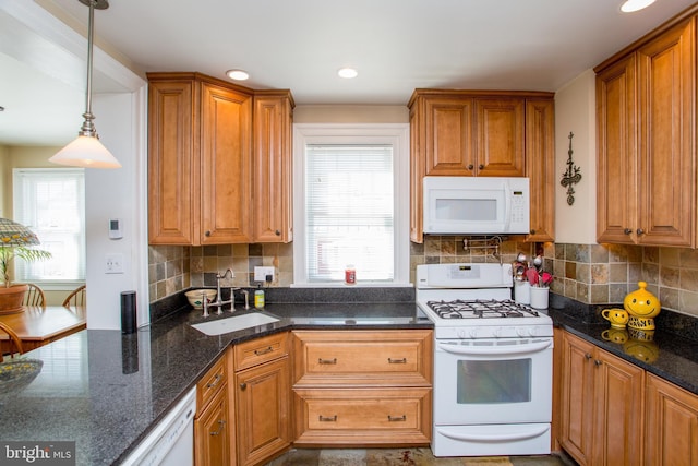 36 S Clinton St, Doylestown, PA 18901 - kitchen with a sink, brown cabinets, and white appliances