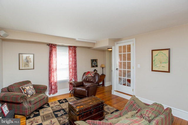 36 S Clinton St, Doylestown, PA 18901 - living area featuring wood finished floors and baseboards