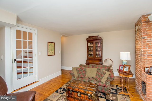 36 S Clinton St, Doylestown, PA 18901 - living area with baseboards and wood finished floors