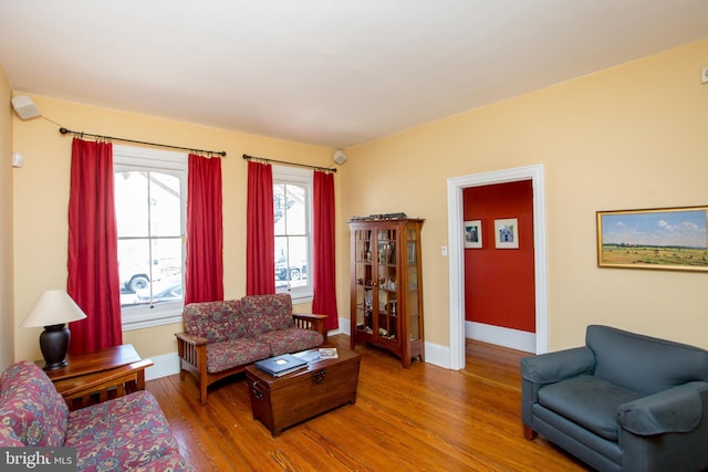 36 S Clinton St, Doylestown, PA 18901 - living area with baseboards and wood finished floors