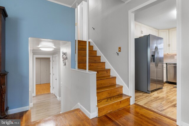 6 Shover Dr, Carlisle, PA 17013 - staircase featuring wood finished floors and baseboards