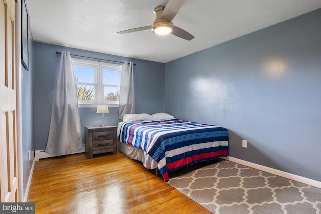 6 Shover Dr, Carlisle, PA 17013 - bedroom featuring wood finished floors, baseboards, and ceiling fan