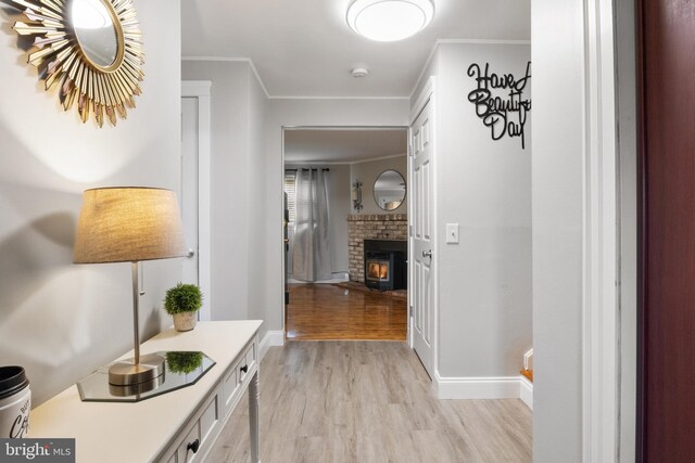 6 Shover Dr, Carlisle, PA 17013 - hall featuring light wood finished floors, baseboards, and ornamental molding