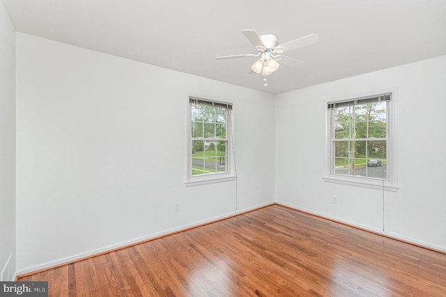 3108 Battersea Ln, Alexandria, VA 22309 - unfurnished room with wood finished floors, baseboards, and a ceiling fan