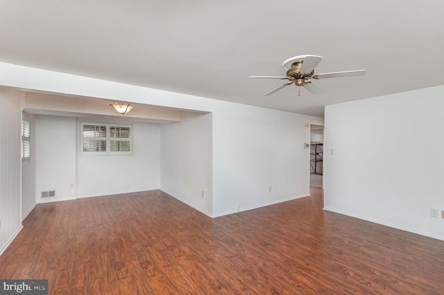 3108 Battersea Ln, Alexandria, VA 22309 - unfurnished room with wood finished floors, a ceiling fan, and baseboards