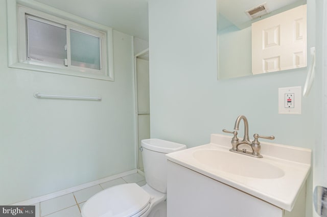 3108 Battersea Ln, Alexandria, VA 22309 - bathroom featuring vanity, toilet, tile patterned floors, and baseboards