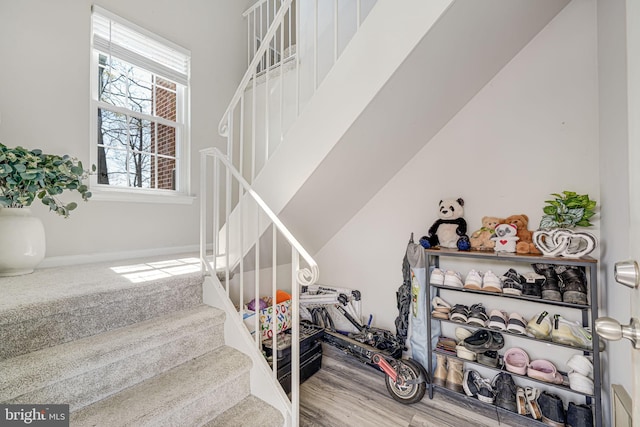 8818 Tanglewood Ln, Manassas, VA 20110 - stairway featuring wood finished floors