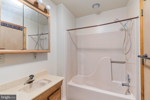 bathroom with  shower combination and vanity