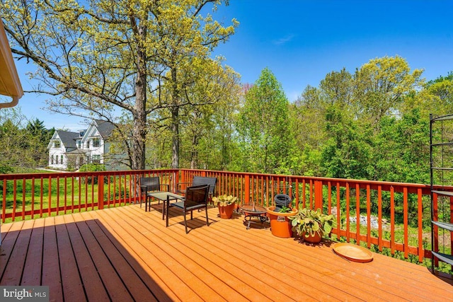 view of wooden terrace