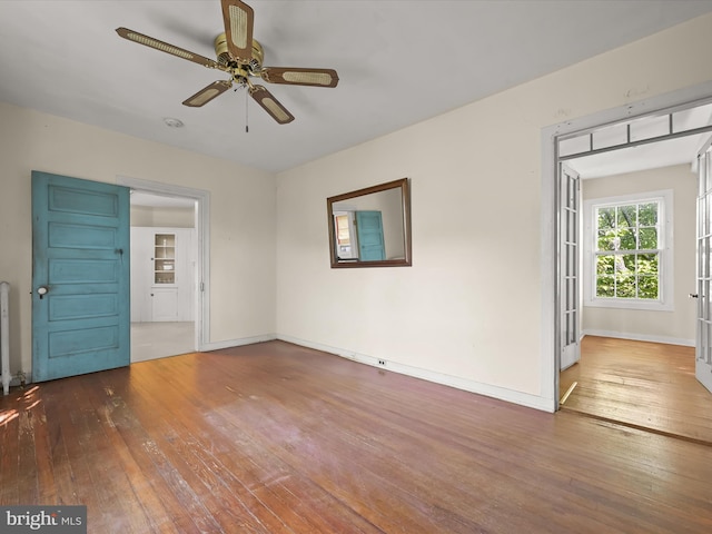 113 Ingleside Ave, Baltimore, MD 21228 - spare room with hardwood / wood-style flooring, baseboards, and ceiling fan
