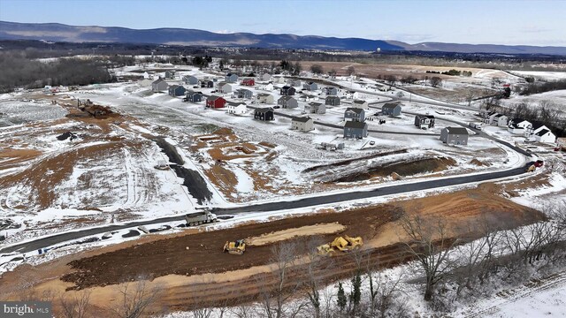 21 American Ave, Carlisle, PA 17013 - snowy aerial view featuring a mountain view