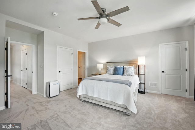 42250 Tackroom Ter, Aldie, VA 20105 - carpeted bedroom featuring a ceiling fan, baseboards, and visible vents