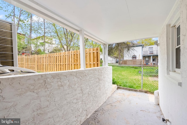 view of patio with fence