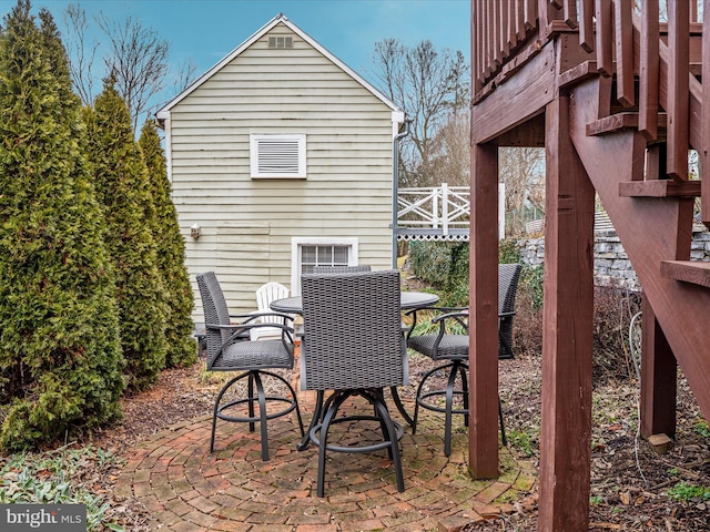 view of patio / terrace with fence