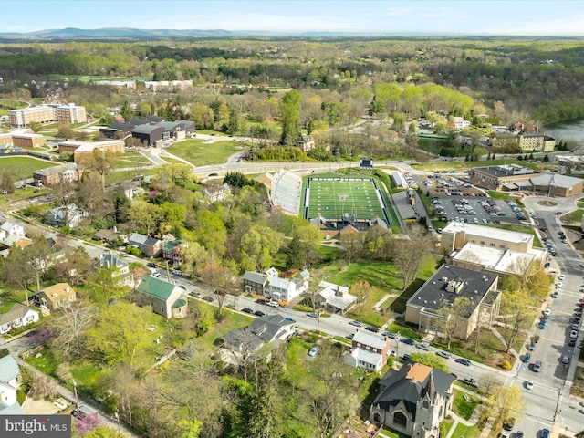 aerial view featuring a view of trees