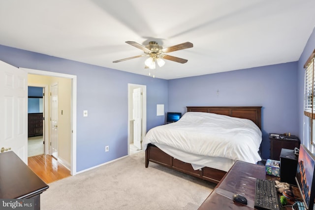 9 Stratton Ct, Robbinsville, NJ 08691 - bedroom featuring a ceiling fan, baseboards, and carpet floors