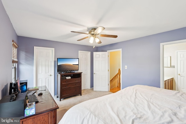 9 Stratton Ct, Robbinsville, NJ 08691 - bedroom with ceiling fan and light colored carpet