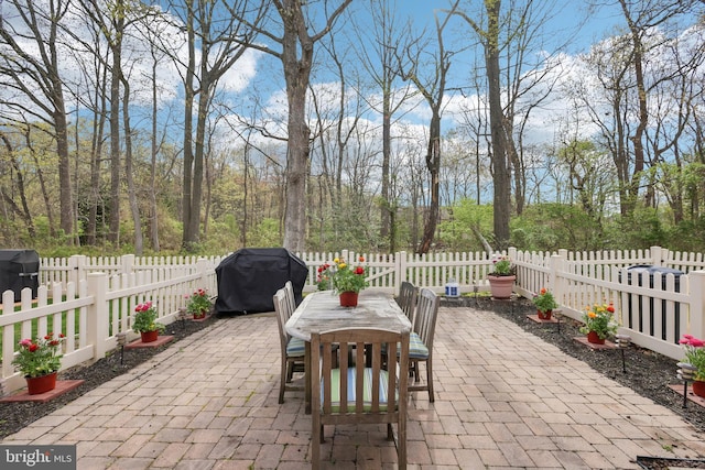 9 Stratton Ct, Robbinsville, NJ 08691 - view of patio with area for grilling, outdoor dining space, and fence private yard